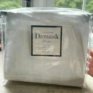 Charter Club Damask stripe 550 thread count supima flat sheet.
